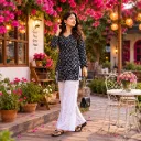 Block Printed Straight Kurti for College and Office