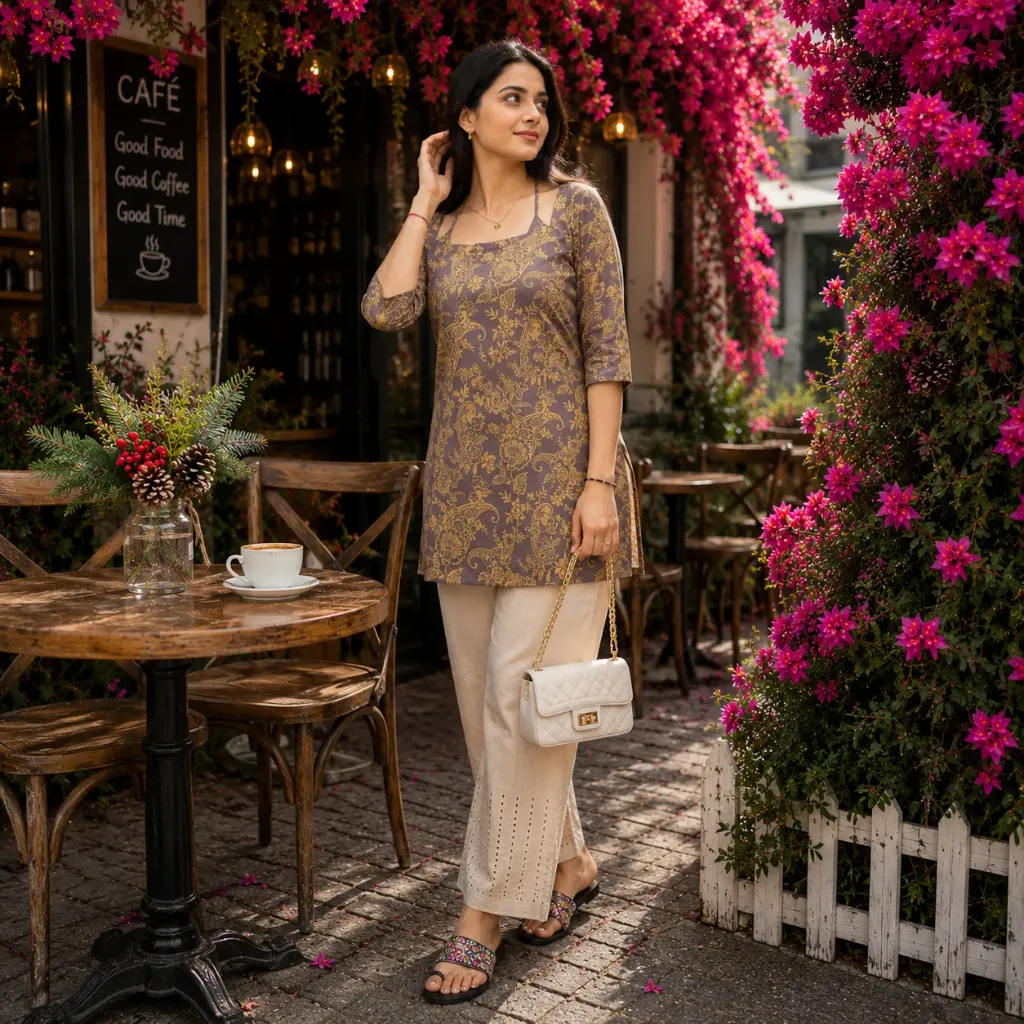 Zarnigaar Neck-Tie Kurti